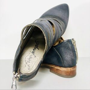 Free People Lost Valley Blue Grey Ankle Booties 7